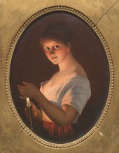 POLYCHROMED PORCELAIN PLAQUE A
