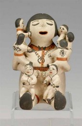 Polychromed Pueblo Storyteller