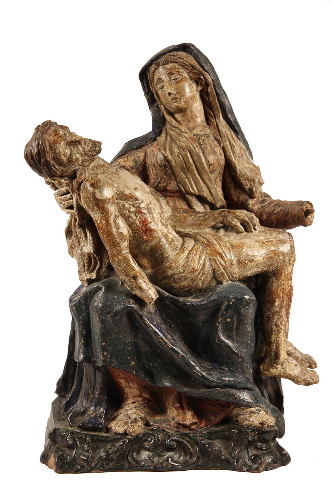 POLYCHROMED TERRA COTTA SCULPTURE -