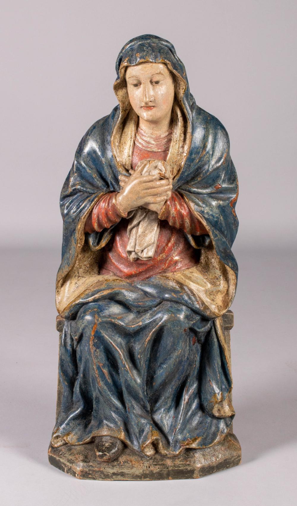 POLYCHROMED WOOD ENTHRONED