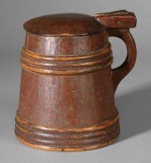Polychromed wooden tankard, fo