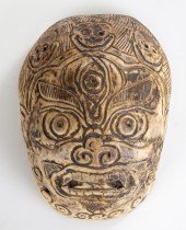 POLYNESIAN CARVED SCULL Polyne