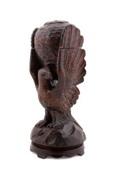 POLYNESIAN CARVED WOOD EAGLE L