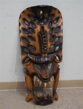 POLYNESIAN CARVED WOOD MASKPol