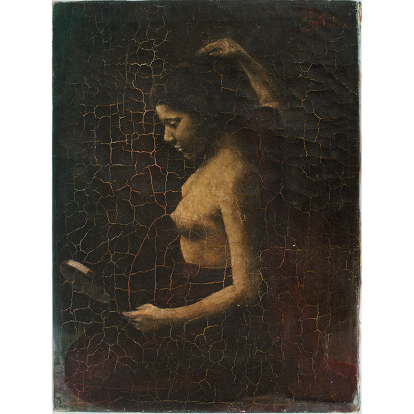 Polynesian Figure with Mirror Oil