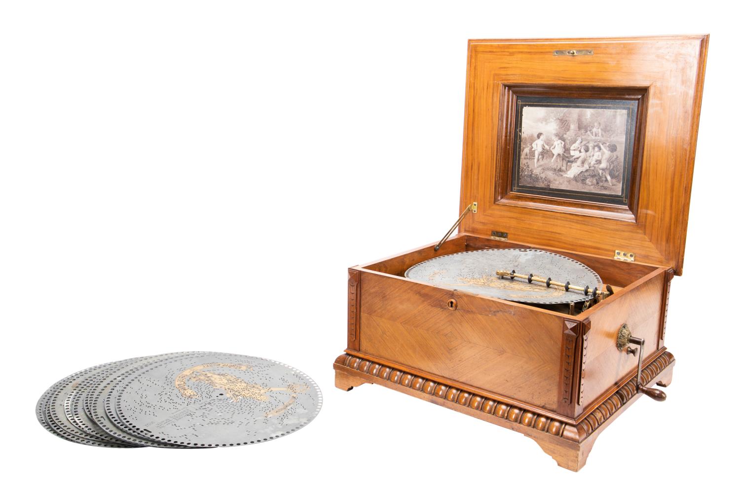 POLYPHON DISC PLAYING MUSIC BOX