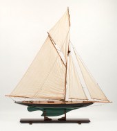 POND MODEL OF A GAFF-RIGGED YA