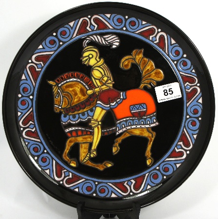 Poole Ionian Charger decorated with