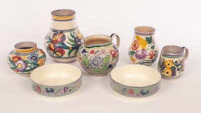 Poole Pottery, a floral baluster
