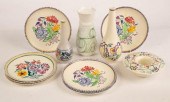 Poole Pottery, eight floral di
