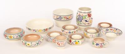 Poole Pottery, five floral posy