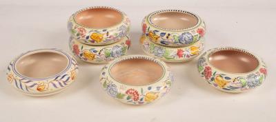 Poole Pottery, seven 15cm posy