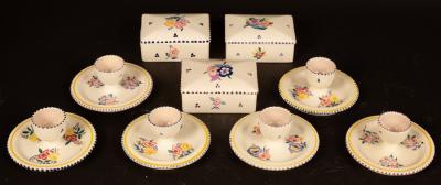Poole Pottery, six floral decorated