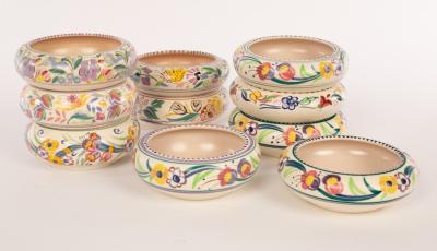 Poole Pottery, ten posy dishes,