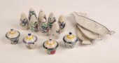 Poole Pottery, three cruets ea