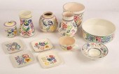 Poole Pottery, three floral va