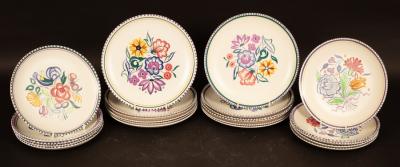 Poole Pottery, twelve floral