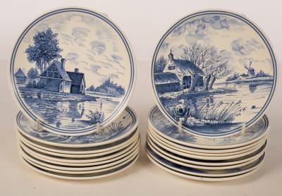 Poole Pottery, twenty blue and