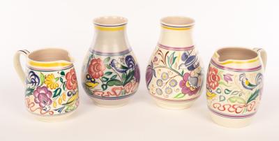 Poole Pottery, two floral vases