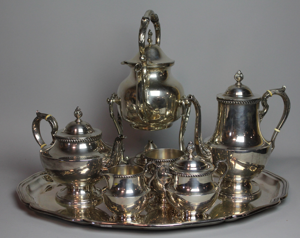 POOLE SILVER COFFEE AND TEA SERVICE