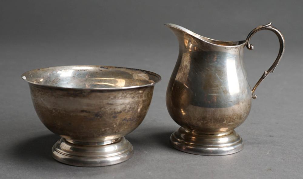POOLE STERLING SILVER CREAMER AND