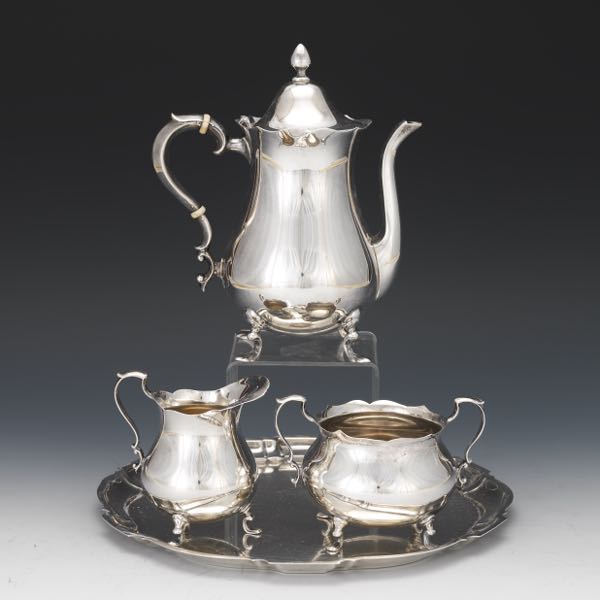 POOLE STERLING SILVER TEA SET  