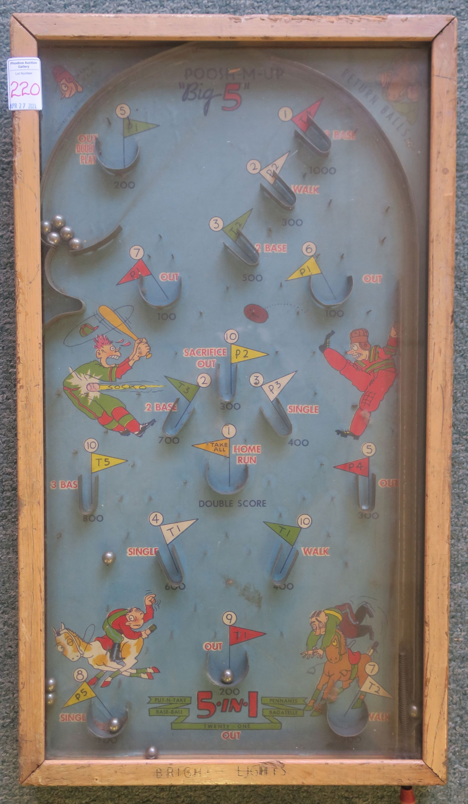 POOSH-M-UP BIG 5 MECHANICAL PINBALL