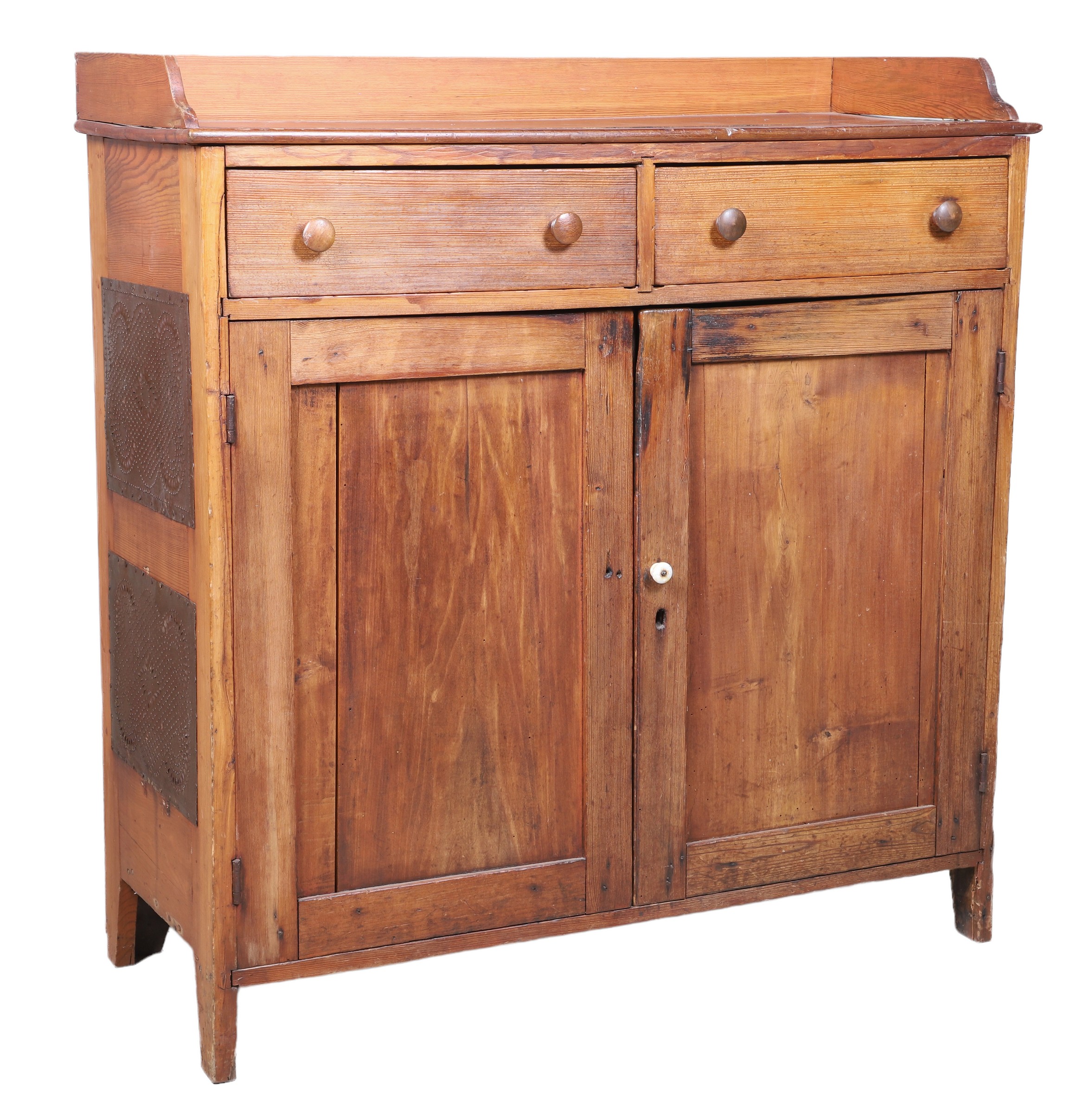Poplar Jelly cupboard/pie safe, two