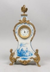 PORCELAIN AND BRASS MANTLE CLO