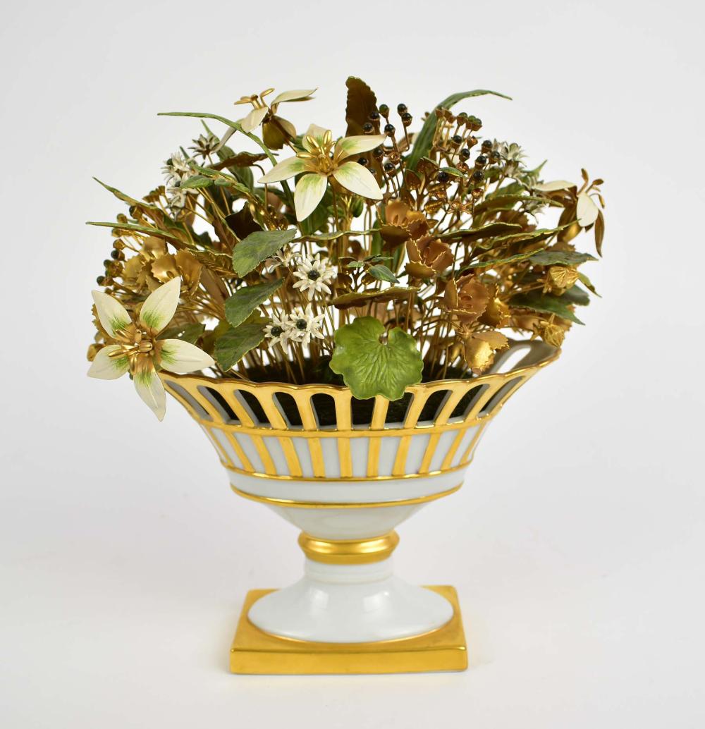 PORCELAIN AND GILT METAL