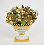 PORCELAIN AND GILT METAL FLOWE