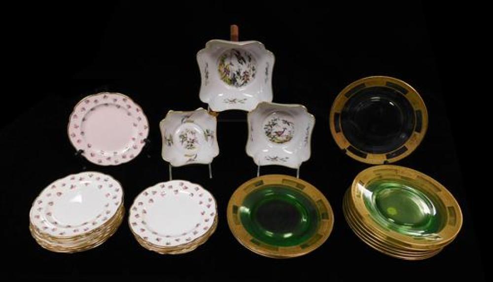 PORCELAIN AND GLASS TABLEWARE,