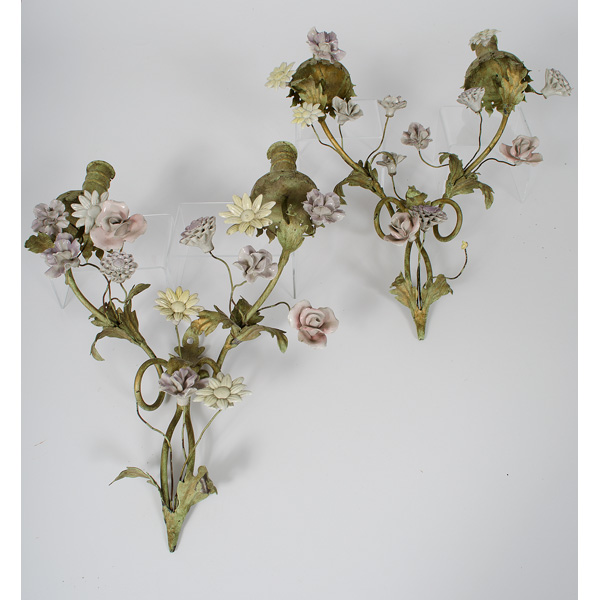 Porcelain and Metal Wall Sconces