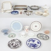 Porcelain and silver plate tab
