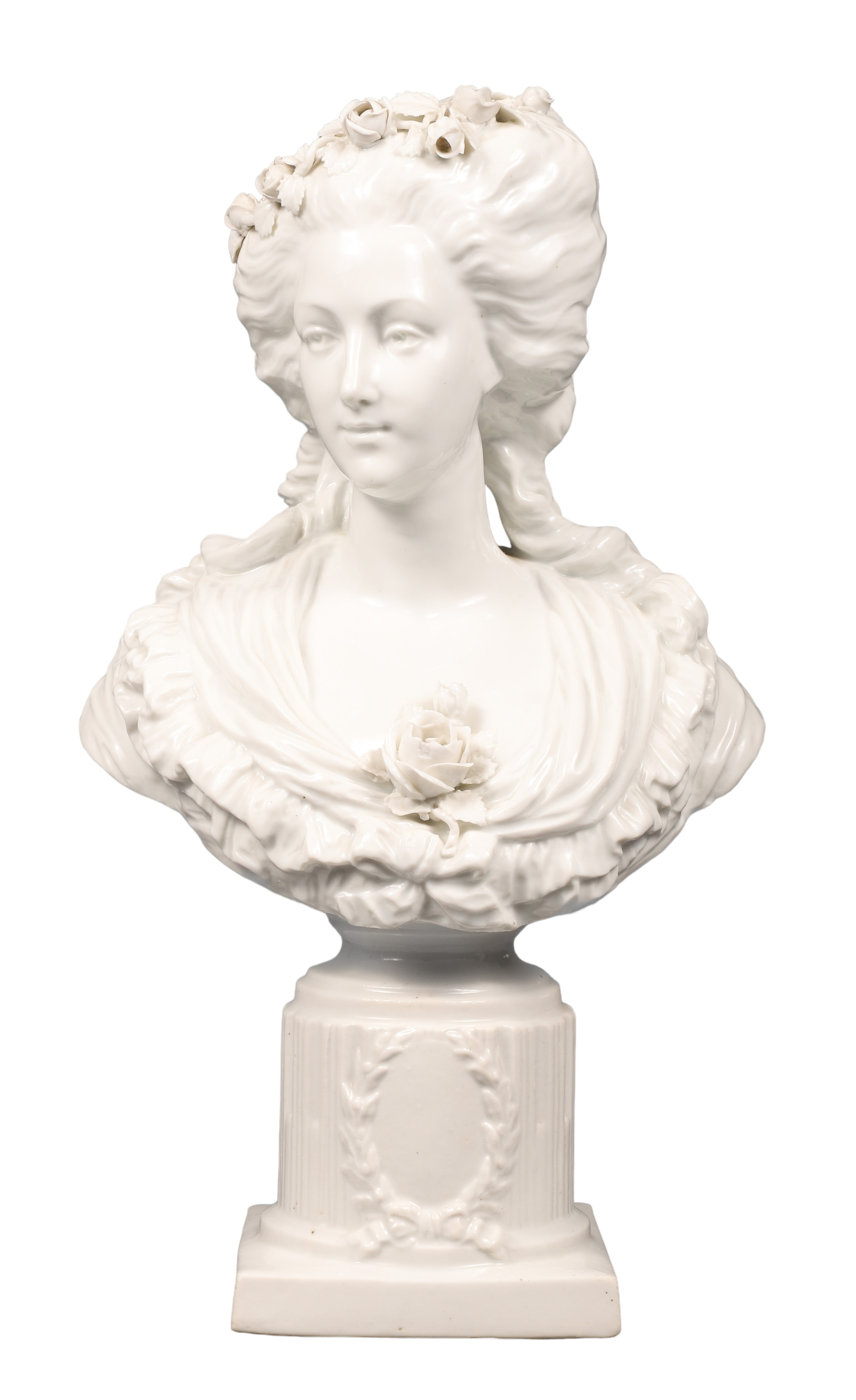 Porcelain blanc de chine bust of