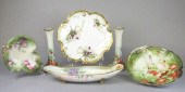 PORCELAIN CANDLESTICKS AND SER