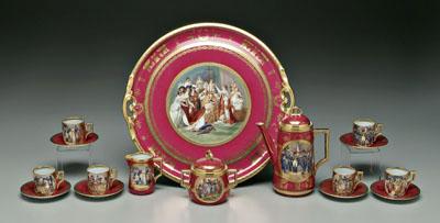 Porcelain coffee service: 7-3/4 in.