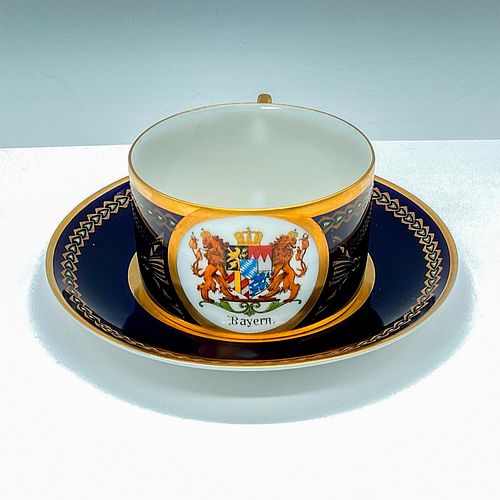 PORCELAIN CUP AND SAUCER IN