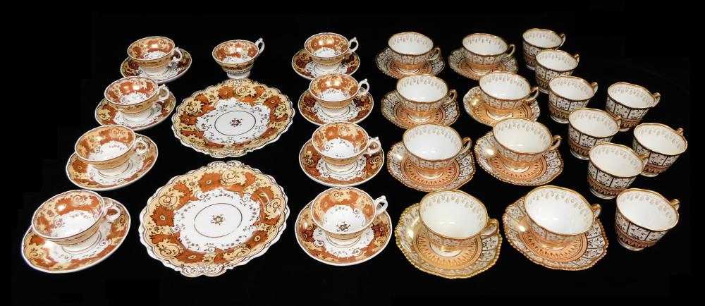 PORCELAIN CUPS AND SAUCERS,
