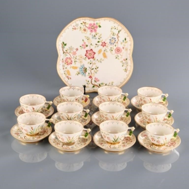 PORCELAIN CUPS & SAUCERS - CAN SHIP