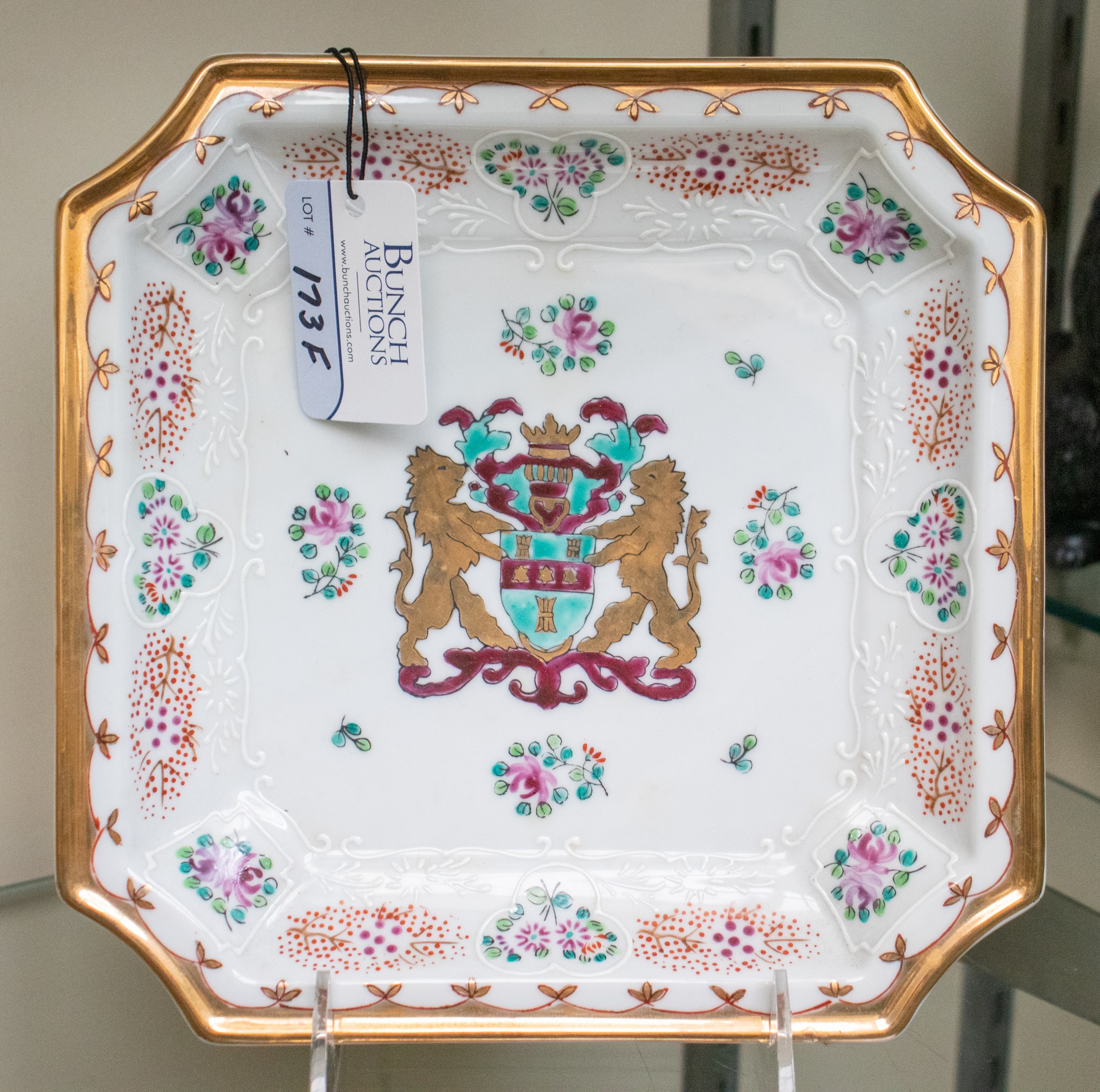 Porcelain cut corner armorial