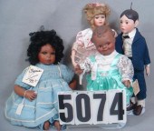 Porcelain dolls lot, 14 to 16