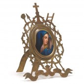 PORCELAIN ENAMELED OVAL PLAQUE