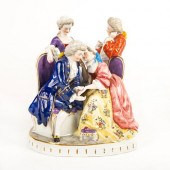 PORCELAIN FIGURAL GROUP, CONVE