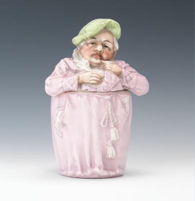 Porcelain Figural Tobacco Humidor