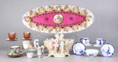 Porcelain figures and table it