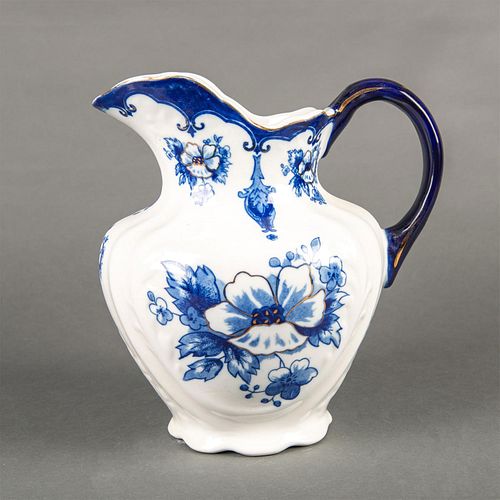 PORCELAIN FLOW BLUE FLORAL WATER
