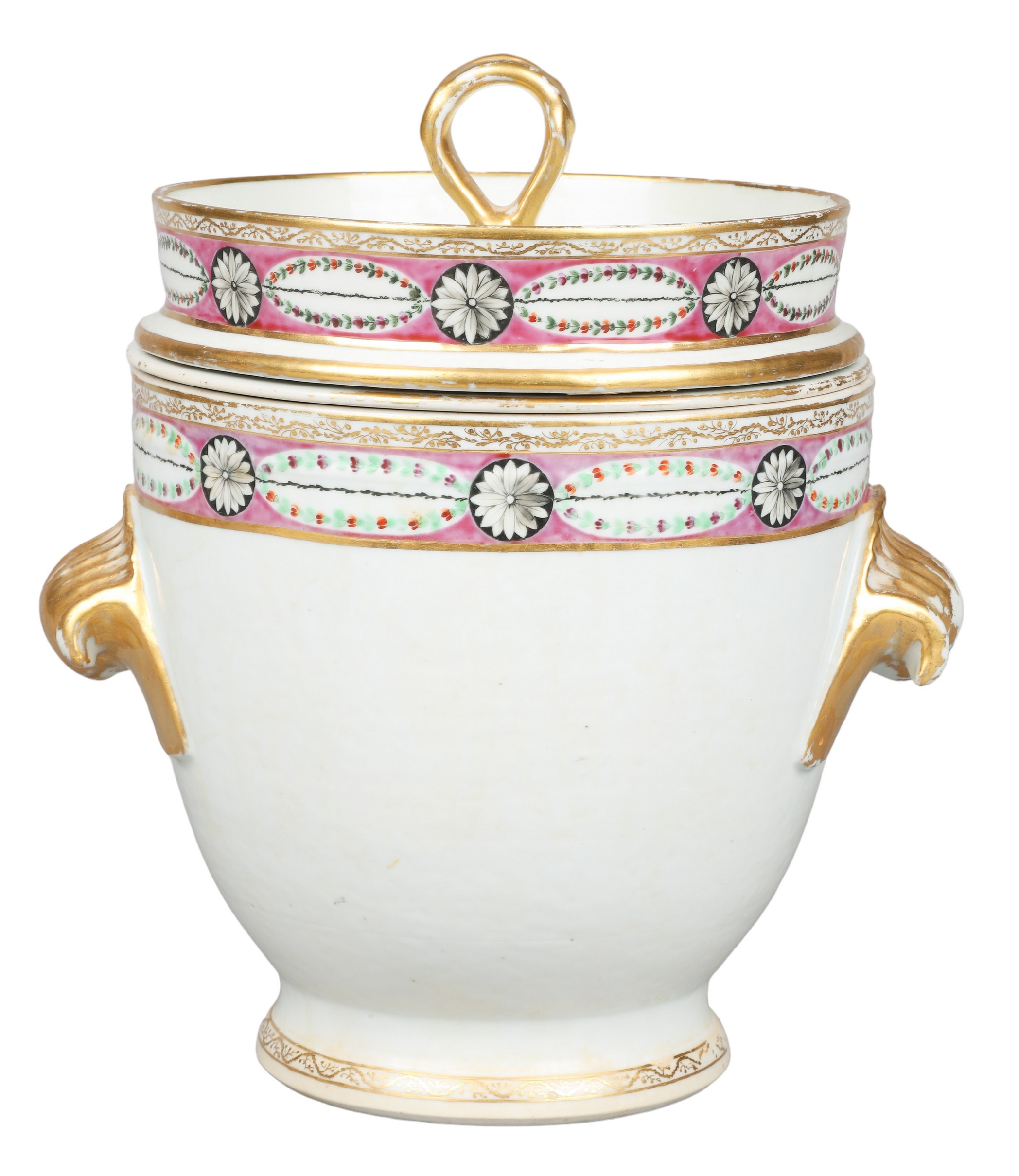 Porcelain fruit cooler, unmarked,