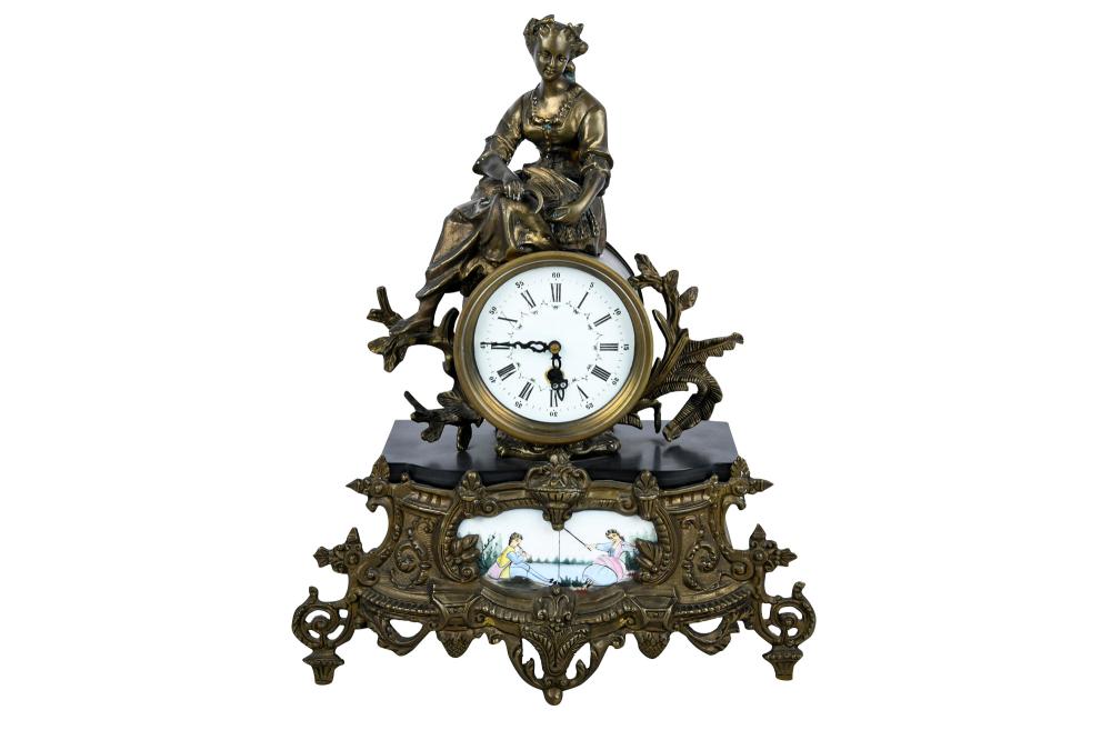 PORCELAIN & GILT METAL MANTEL
