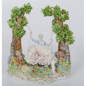 Porcelain Girl on Swing by Lui